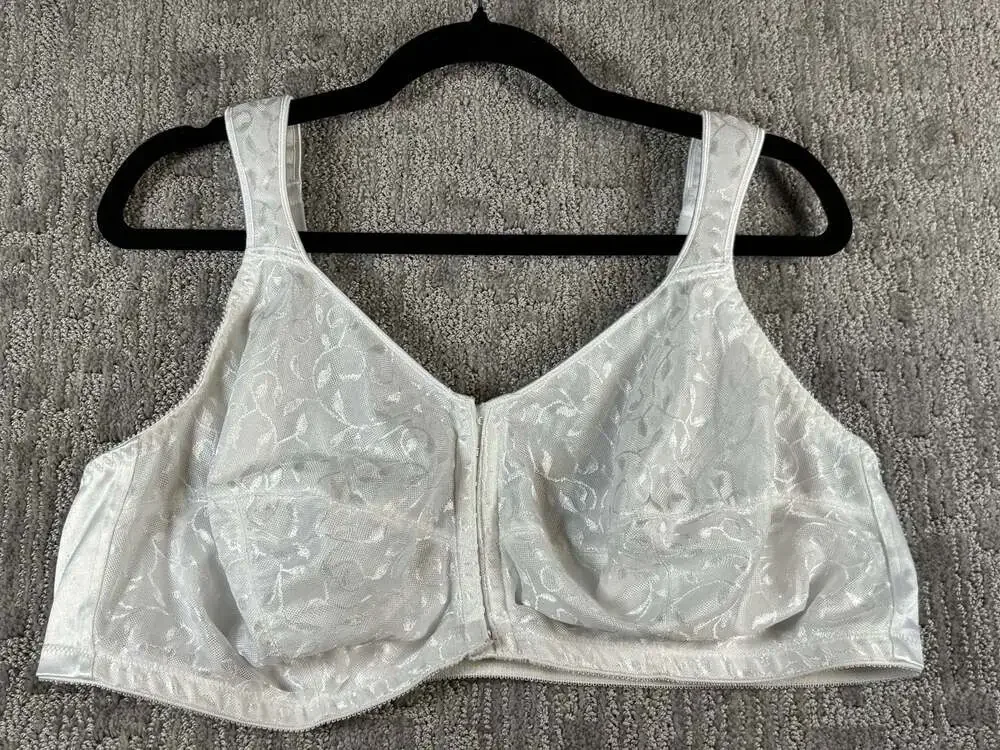 Just My Size Front Close Wirefree Bra Style 1107 White Size 50D 219